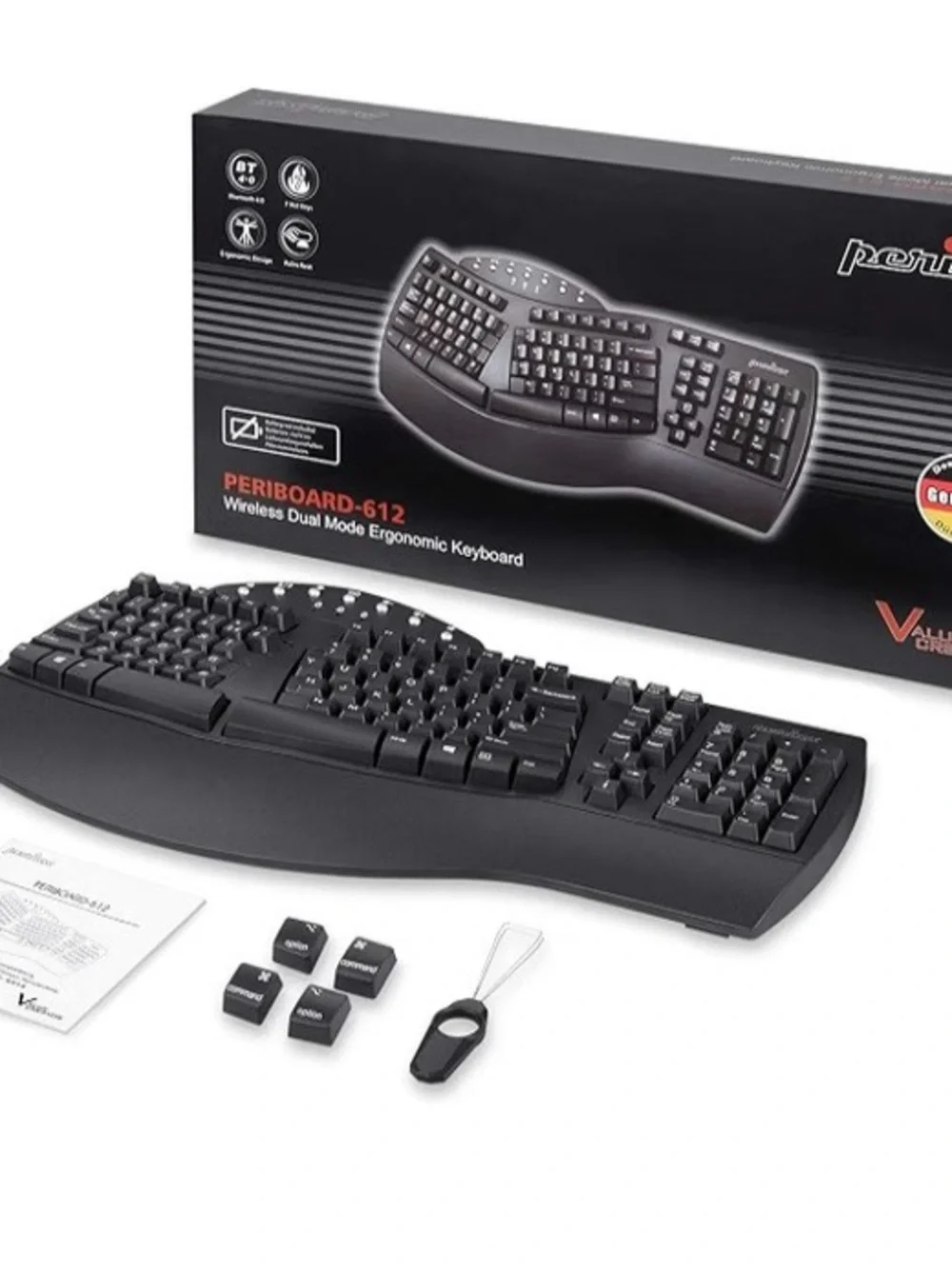 Ergonomic USB Membrane Keyboard - Black